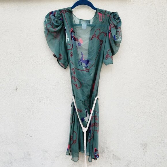 SRETSIS Silk Horse Print Dress - Picture 3 of 7